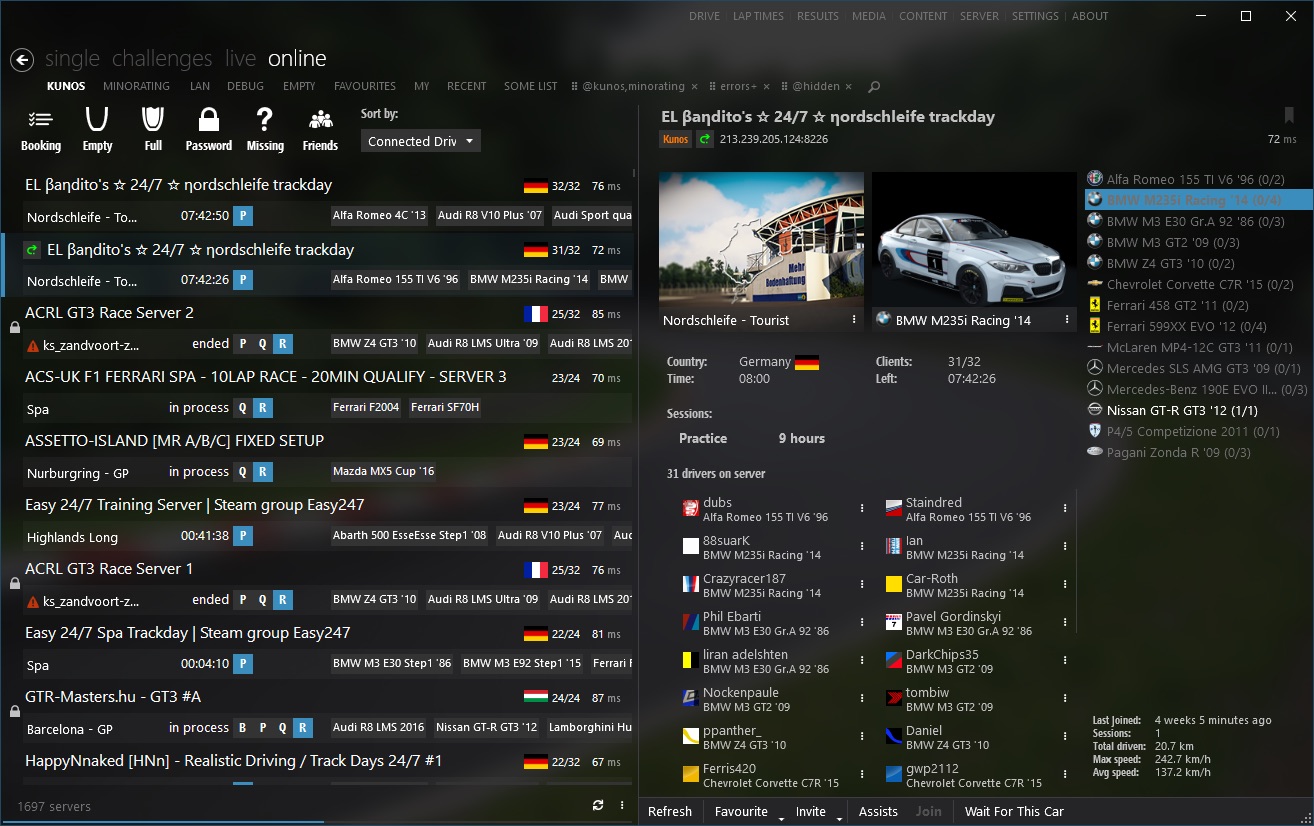 assetto corsa database bringing up adds